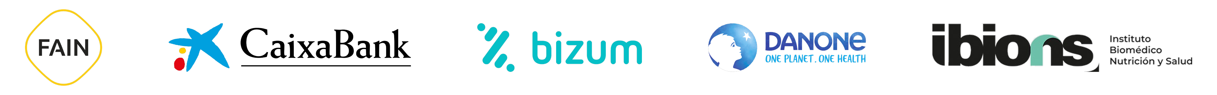 Empresas colaboradoras: FAIN, CaixaBank Payments & Consumer, Bizum, Danone e Ibions